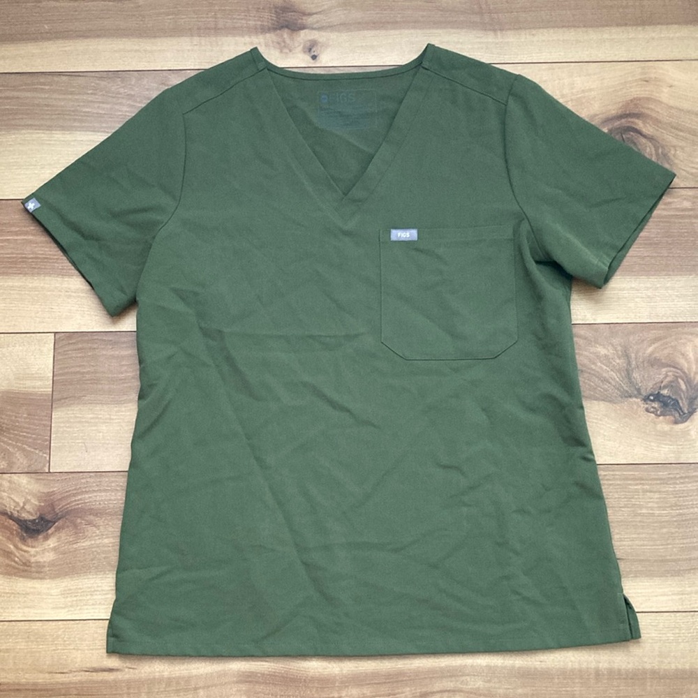 FIGS Khaki Green Catarina Top